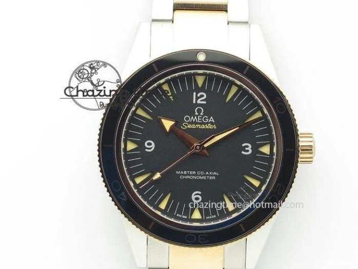 0226 WaterResistant Seamaster 300M SS MK 1:1 Best Edition Blue Dial Blue Ceramic Bezel On SS Bracelet A 8175